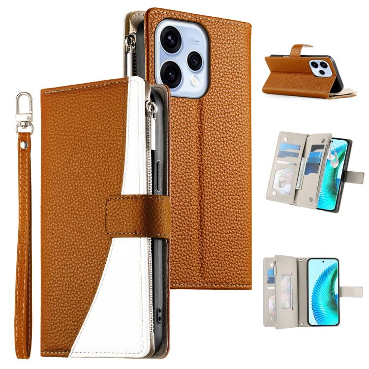 Stitching Multi-card Zipper Wallet Leather Phone Case with Short Strap, For OPPO Reno16 F 5G / Reno16 FS 5G, For OPPO Reno15 F 5G, For OPPO Reno15 5G / Reno 15c 5G, For OPPO A6x 5G / A6 5G Global, For OPPO A6 Pro 4G / 5G Global / F31 5G                ...