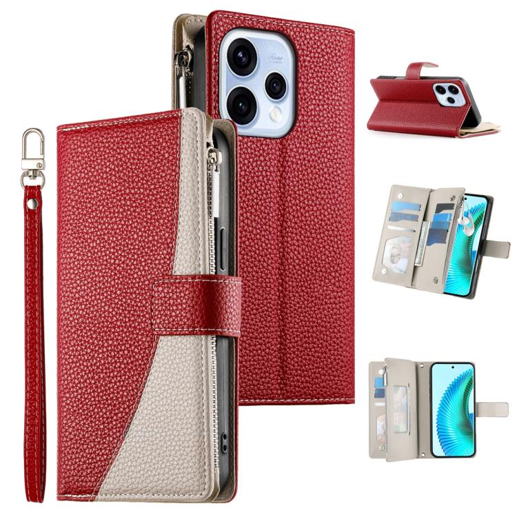 Stitching Multi-card Zipper Wallet Leather Phone Case with Short Strap, For OPPO Reno16 F 5G / Reno16 FS 5G, For OPPO Reno15 F 5G, For OPPO Reno15 5G / Reno 15c 5G, For OPPO A6x 5G / A6 5G Global, For OPPO A6 Pro 4G / 5G Global / F31 5G                ...