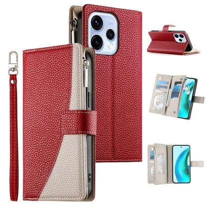 Stitching Multi-card Zipper Wallet Leather Phone Case with Short Strap, For OPPO Reno16 F 5G / Reno16 FS 5G, For OPPO Reno15 F 5G, For OPPO Reno15 5G / Reno 15c 5G, For OPPO A6x 5G / A6 5G Global, For OPPO A6 Pro 4G / 5G Global / F31 5G                ...