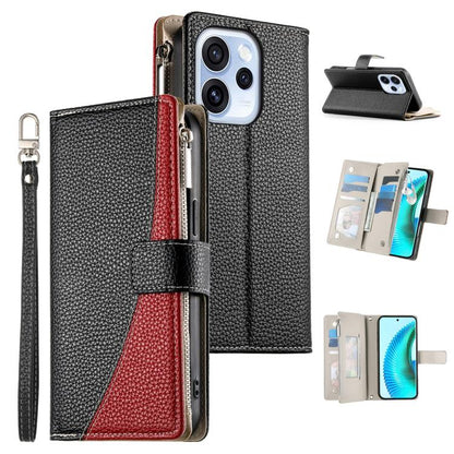 Stitching Multi-card Zipper Wallet Leather Phone Case with Short Strap, For OPPO Reno16 F 5G / Reno16 FS 5G, For OPPO Reno15 F 5G, For OPPO Reno15 5G / Reno 15c 5G, For OPPO A6x 5G / A6 5G Global, For OPPO A6 Pro 4G / 5G Global / F31 5G                ...