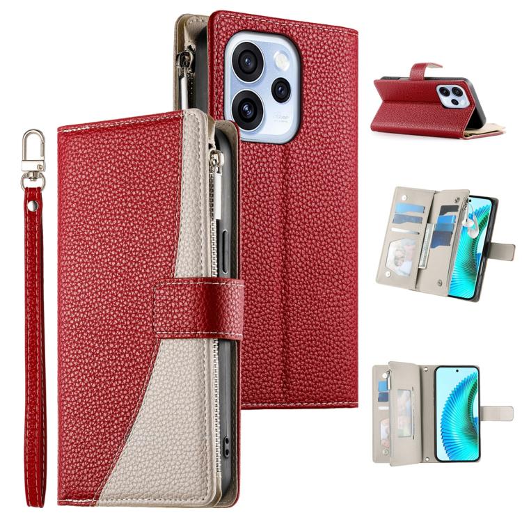 Stitching Multi-card Zipper Wallet Leather Phone Case with Short Strap, For OPPO Reno16 F 5G / Reno16 FS 5G, For OPPO Reno15 F 5G, For OPPO Reno15 5G / Reno 15c 5G, For OPPO A6x 5G / A6 5G Global, For OPPO A6 Pro 4G / 5G Global / F31 5G                ...