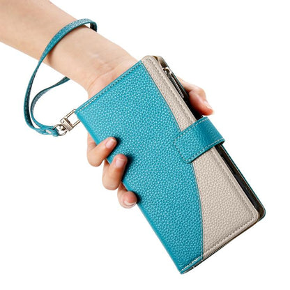 Stitching Multi-card Zipper Wallet Leather Phone Case with Short Strap, For OPPO Reno16 F 5G / Reno16 FS 5G, For OPPO Reno15 F 5G, For OPPO Reno15 5G / Reno 15c 5G, For OPPO A6x 5G / A6 5G Global, For OPPO A6 Pro 4G / 5G Global / F31 5G                ...