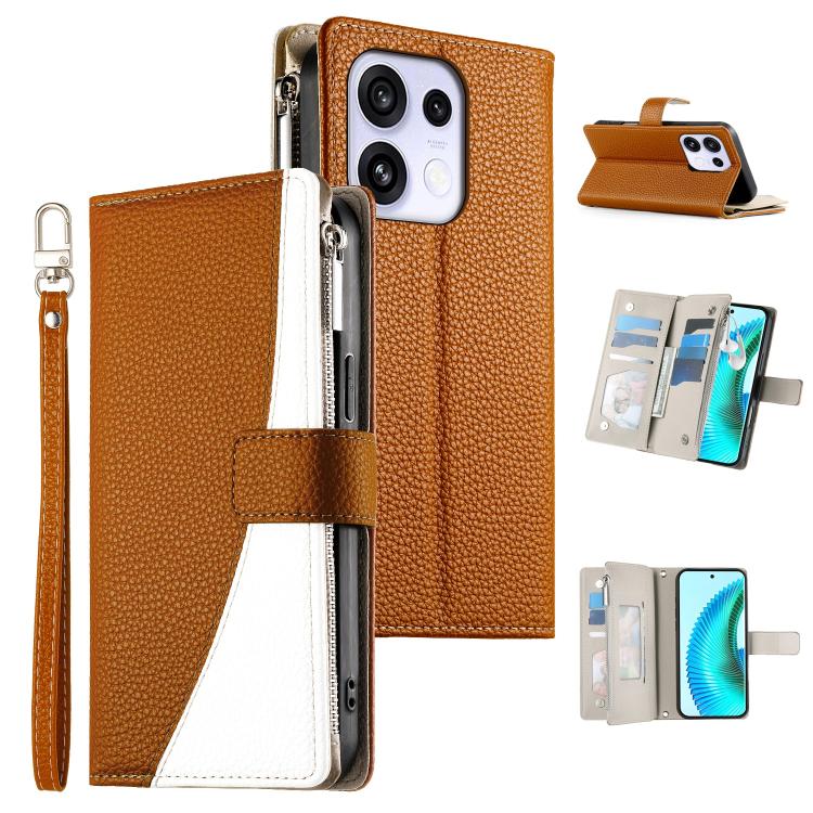 Stitching Multi-card Zipper Wallet Leather Phone Case with Short Strap, For OPPO Reno16 F 5G / Reno16 FS 5G, For OPPO Reno15 F 5G, For OPPO Reno15 5G / Reno 15c 5G, For OPPO A6x 5G / A6 5G Global, For OPPO A6 Pro 4G / 5G Global / F31 5G                ...