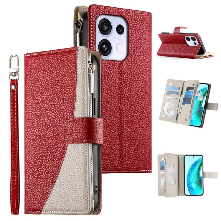 Stitching Multi-card Zipper Wallet Leather Phone Case with Short Strap, For OPPO Reno16 F 5G / Reno16 FS 5G, For OPPO Reno15 F 5G, For OPPO Reno15 5G / Reno 15c 5G, For OPPO A6x 5G / A6 5G Global, For OPPO A6 Pro 4G / 5G Global / F31 5G                ...