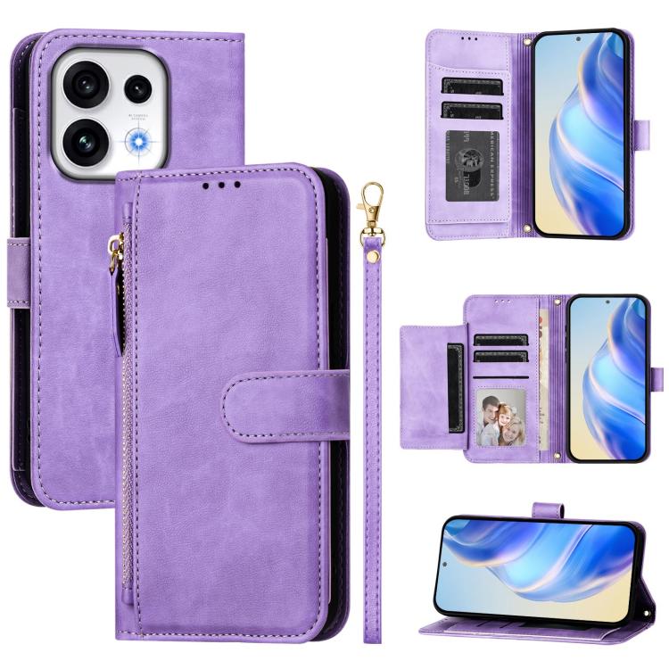 Multi-Card Slots Zipper Wallet Leather Phone Case, For OPPO Reno16 F 5G / Reno16 FS 5G, For OPPO Reno16 5G / Reno16 Pro 5G Global, For OPPO Find X9s Pro 5G, For OPPO Find X9 Ultra, For OPPO A6 GT 5G, For OPPO K13 Turbo 5G / K13 Turbo Pro 5G            ...