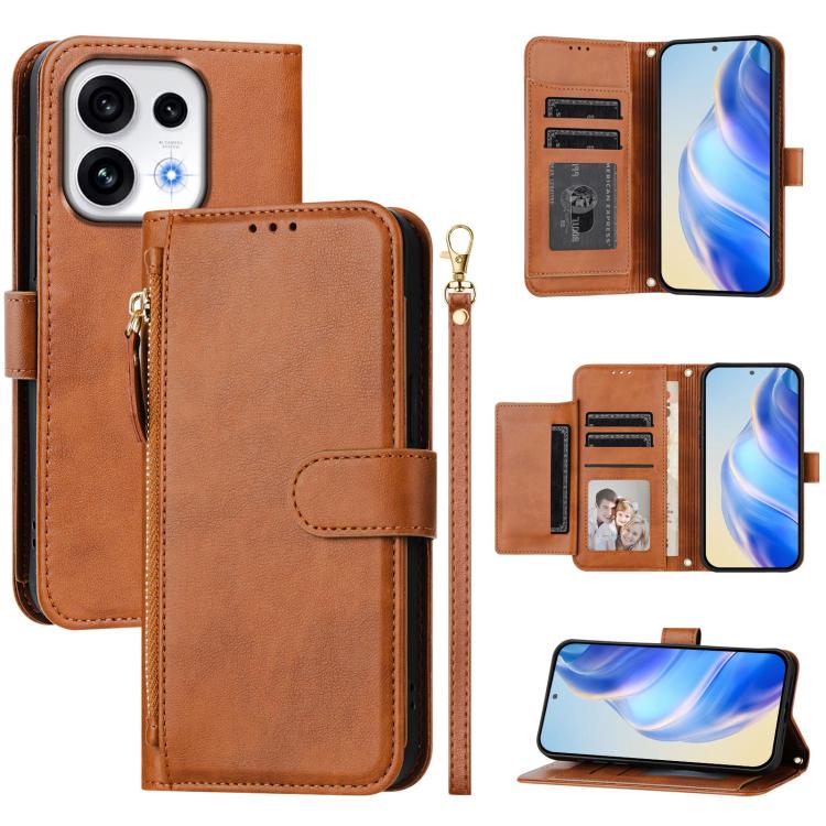 Multi-Card Slots Zipper Wallet Leather Phone Case, For OPPO Reno16 F 5G / Reno16 FS 5G, For OPPO Reno16 5G / Reno16 Pro 5G Global, For OPPO Find X9s Pro 5G, For OPPO Find X9 Ultra, For OPPO A6 GT 5G, For OPPO K13 Turbo 5G / K13 Turbo Pro 5G            ...