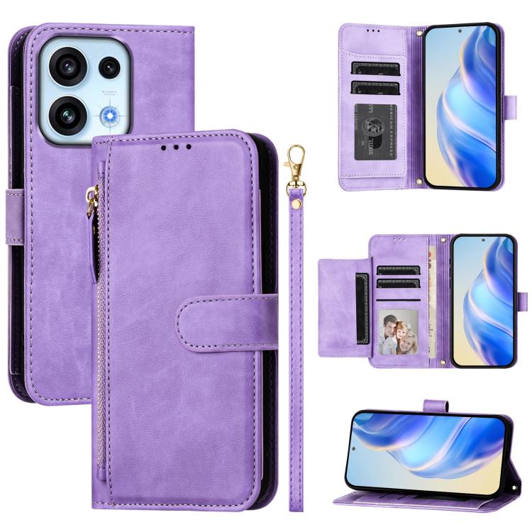 Multi-Card Slots Zipper Wallet Leather Phone Case, For OPPO Reno16 F 5G / Reno16 FS 5G, For OPPO Reno16 5G / Reno16 Pro 5G Global, For OPPO Find X9s Pro 5G, For OPPO Find X9 Ultra, For OPPO A6 GT 5G, For OPPO K13 Turbo 5G / K13 Turbo Pro 5G            ...