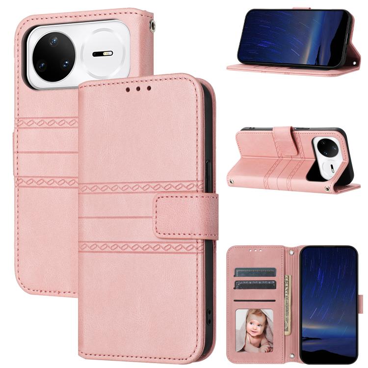 Embossed Stripes Skin Feel Leather Phone Case, For Huawei nova 15 Ultra, For Huawei nova 15 Pro, For Huawei Pura 80 Ultra 5G, For Huawei Pura 80 Pro 5G / 80 Pro+ 5G, For Huawei Pura 80 5G