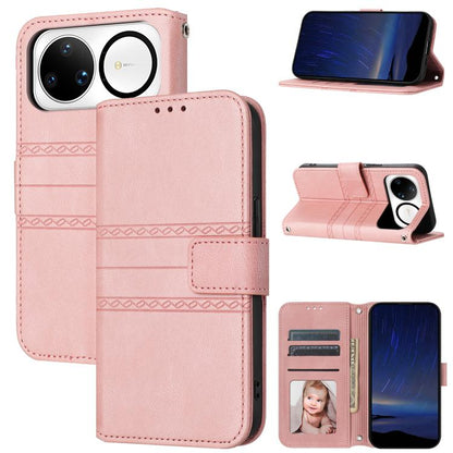 Embossed Stripes Skin Feel Leather Phone Case, For Huawei nova 15 Ultra, For Huawei nova 15 Pro, For Huawei Pura 80 Ultra 5G, For Huawei Pura 80 Pro 5G / 80 Pro+ 5G, For Huawei Pura 80 5G