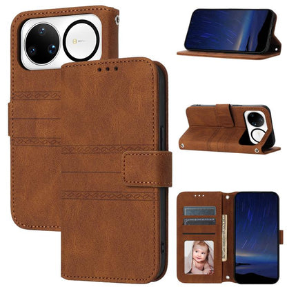 Embossed Stripes Skin Feel Leather Phone Case, For Huawei nova 15 Ultra, For Huawei nova 15 Pro, For Huawei Pura 80 Ultra 5G, For Huawei Pura 80 Pro 5G / 80 Pro+ 5G, For Huawei Pura 80 5G