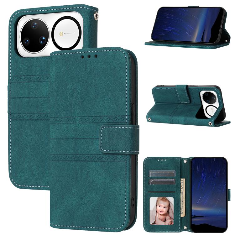 Embossed Stripes Skin Feel Leather Phone Case, For Huawei nova 15 Ultra, For Huawei nova 15 Pro, For Huawei Pura 80 Ultra 5G, For Huawei Pura 80 Pro 5G / 80 Pro+ 5G, For Huawei Pura 80 5G