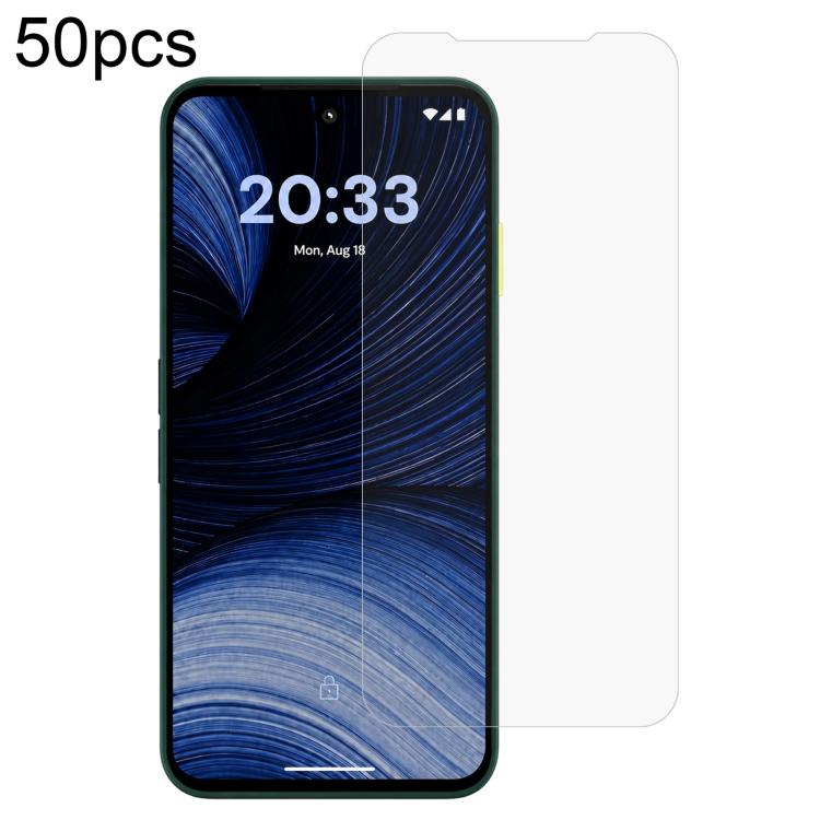 50 PCS/Pack 0.3mm High Aluminum Tempered Glass Film, For Fairphone 6+, For Fairphone 6