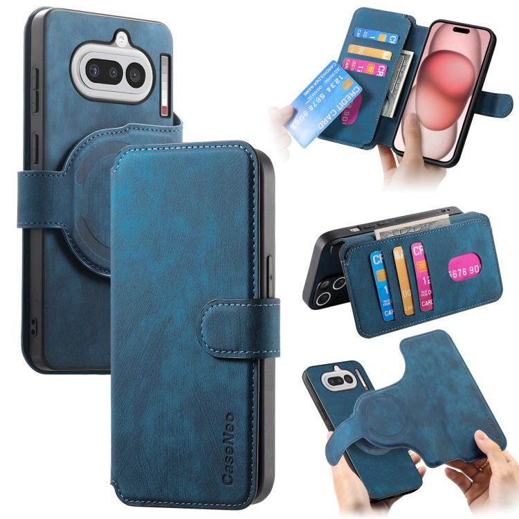 CaseNeo MagSafe RFID Anti-theft Retro Leather Phone Case, For Nothing Phone 4a, For Nothing CMF Phone 2 Pro, For Nothing Phone 3a, For Nothing Phone 3a Pro