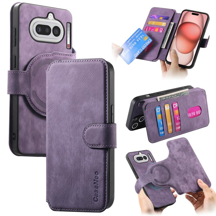 CaseNeo MagSafe RFID Anti-theft Retro Leather Phone Case, For Nothing Phone 4a, For Nothing CMF Phone 2 Pro, For Nothing Phone 3a, For Nothing Phone 3a Pro