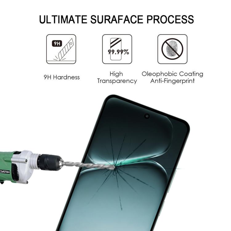 High Aluminum Full Screen Silk Printing Tempered Glass Film, For OnePlus Turbo 6X 5G, For OnePlus Nord CE6 Lite, For OnePlus Nord 5, For OnePlus Nord CE5, For OnePlus Ace 5