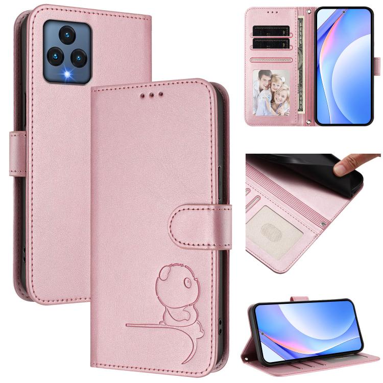Litter Panda Embossing RFID Leather Phone Case with Lanyard, For T-Mobile Revvl 8 / T Phone 3, For T-Mobile Revvl 7 Pro / T Phone 2 Pro 5G, For T-Mobile Revvl 7 / T Phone 2 5G, For T-Mobile Revvl 6 Pro / Revvl 6x Pro 5G, For T-Mobile Revvl 6 / Revvl 6x 5G