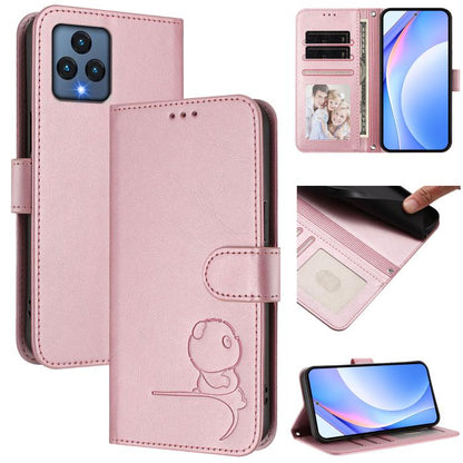 Litter Panda Embossing RFID Leather Phone Case with Lanyard, For T-Mobile Revvl 8 / T Phone 3, For T-Mobile Revvl 7 Pro / T Phone 2 Pro 5G, For T-Mobile Revvl 7 / T Phone 2 5G, For T-Mobile Revvl 6 Pro / Revvl 6x Pro 5G, For T-Mobile Revvl 6 / Revvl 6x 5G