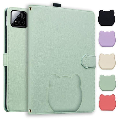 Cat Skin-feel Litchi Leather Tablet Case, For Xiaomi Redmi Pad 2 SE 9.7 2026, For Xiaomi Pad 8 / 8 Pro 7 / 7 Pro, For Xiaomi Redmi Pad 2 Pro / Pro / Poco Pad, For Xiaomi Redmi K Pad, For Xiaomi Redmi Pad 2, For Xiaomi Redmi Pad SE 8.7