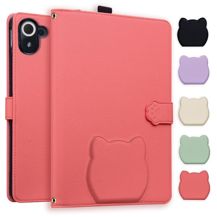 Cat Skin-feel Litchi Leather Tablet Case, For Xiaomi Redmi Pad 2 SE 9.7 2026, For Xiaomi Pad 8 / 8 Pro 7 / 7 Pro, For Xiaomi Redmi Pad 2 Pro / Pro / Poco Pad, For Xiaomi Redmi K Pad, For Xiaomi Redmi Pad 2, For Xiaomi Redmi Pad SE 8.7