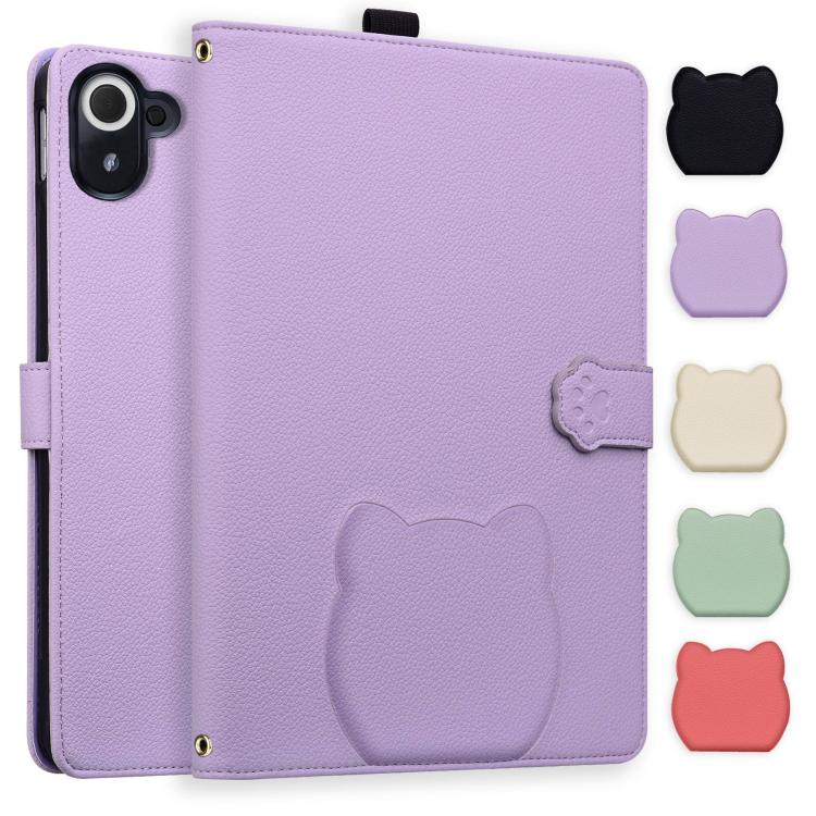 Cat Skin-feel Litchi Leather Tablet Case, For Xiaomi Redmi Pad 2 SE 9.7 2026, For Xiaomi Pad 8 / 8 Pro 7 / 7 Pro, For Xiaomi Redmi Pad 2 Pro / Pro / Poco Pad, For Xiaomi Redmi K Pad, For Xiaomi Redmi Pad 2, For Xiaomi Redmi Pad SE 8.7