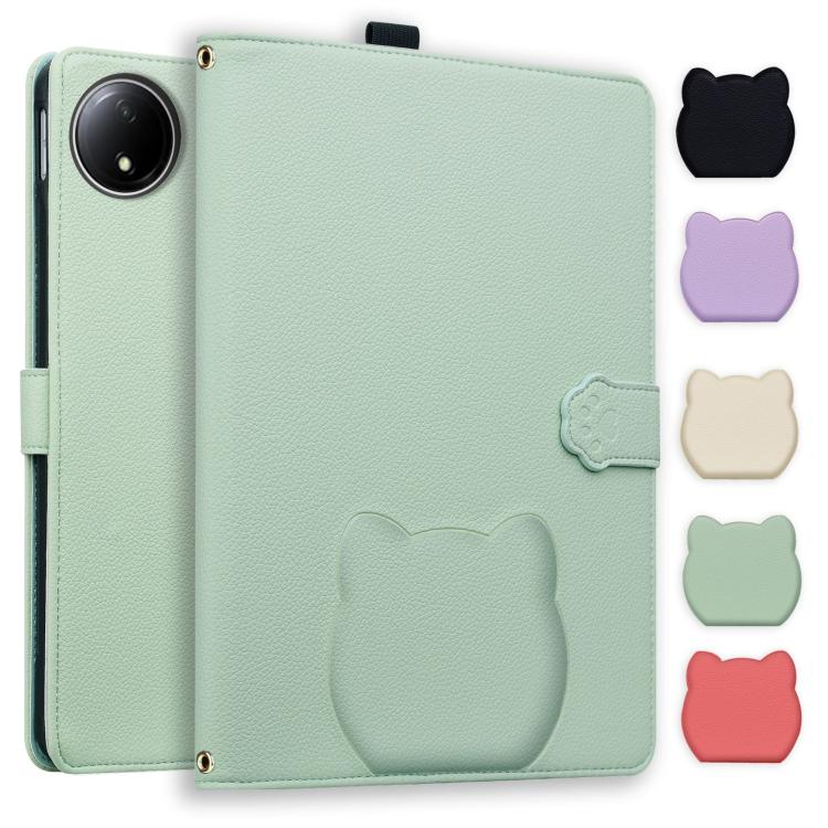 Cat Skin-feel Litchi Leather Tablet Case, For Xiaomi Redmi Pad 2 SE 9.7 2026, For Xiaomi Pad 8 / 8 Pro 7 / 7 Pro, For Xiaomi Redmi Pad 2 Pro / Pro / Poco Pad, For Xiaomi Redmi K Pad, For Xiaomi Redmi Pad 2, For Xiaomi Redmi Pad SE 8.7