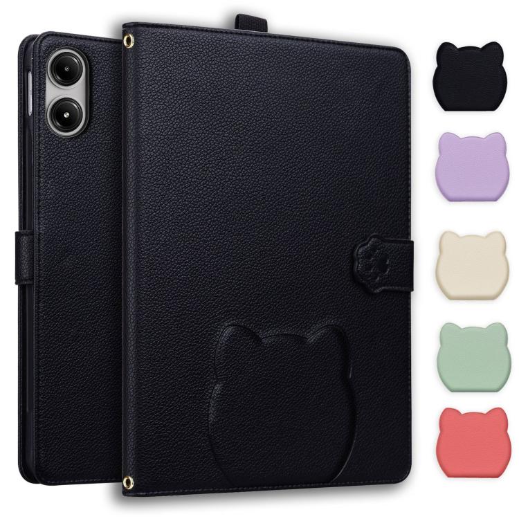 Cat Skin-feel Litchi Leather Tablet Case, For Xiaomi Redmi Pad 2 SE 9.7 2026, For Xiaomi Pad 8 / 8 Pro 7 / 7 Pro, For Xiaomi Redmi Pad 2 Pro / Pro / Poco Pad, For Xiaomi Redmi K Pad, For Xiaomi Redmi Pad 2, For Xiaomi Redmi Pad SE 8.7