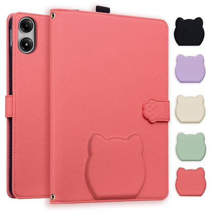 Cat Skin-feel Litchi Leather Tablet Case, For Xiaomi Redmi Pad 2 SE 9.7 2026, For Xiaomi Pad 8 / 8 Pro 7 / 7 Pro, For Xiaomi Redmi Pad 2 Pro / Pro / Poco Pad, For Xiaomi Redmi K Pad, For Xiaomi Redmi Pad 2, For Xiaomi Redmi Pad SE 8.7