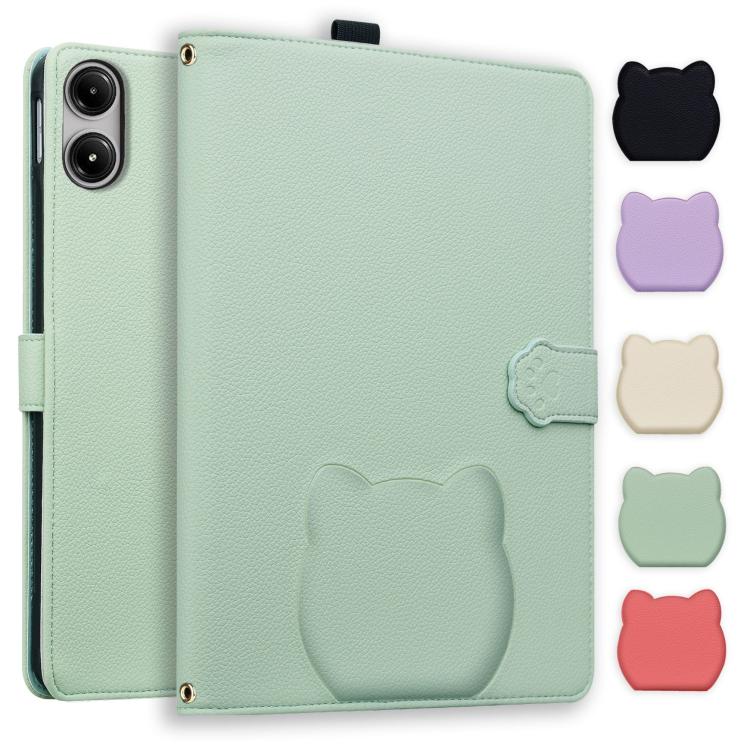 Cat Skin-feel Litchi Leather Tablet Case, For Xiaomi Redmi Pad 2 SE 9.7 2026, For Xiaomi Pad 8 / 8 Pro 7 / 7 Pro, For Xiaomi Redmi Pad 2 Pro / Pro / Poco Pad, For Xiaomi Redmi K Pad, For Xiaomi Redmi Pad 2, For Xiaomi Redmi Pad SE 8.7