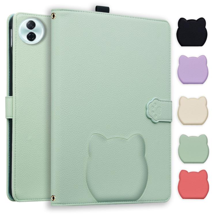 Cat Skin-feel Litchi Leather Tablet Case, For Honor MagicPad4 / 3 Pro 12.3 2026, For Honor Pad 10 12.1, For Honor MagicPad 2 12.3 2024, For Honor Pad 9 12.1 2023 / HEY2-W09