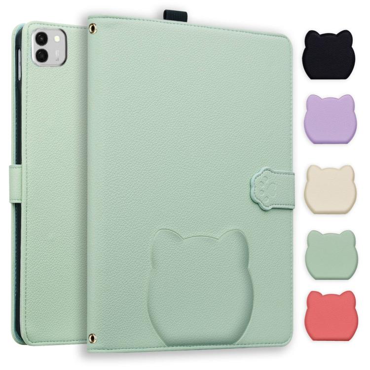 Cat Skin-feel Litchi Leather Tablet Case, For Honor MagicPad4 / 3 Pro 12.3 2026, For Honor Pad 10 12.1, For Honor MagicPad 2 12.3 2024, For Honor Pad 9 12.1 2023 / HEY2-W09