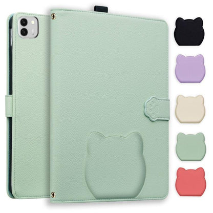 Cat Skin-feel Litchi Leather Tablet Case, For Honor MagicPad4 / 3 Pro 12.3 2026, For Honor Pad 10 12.1, For Honor MagicPad 2 12.3 2024, For Honor Pad 9 12.1 2023 / HEY2-W09