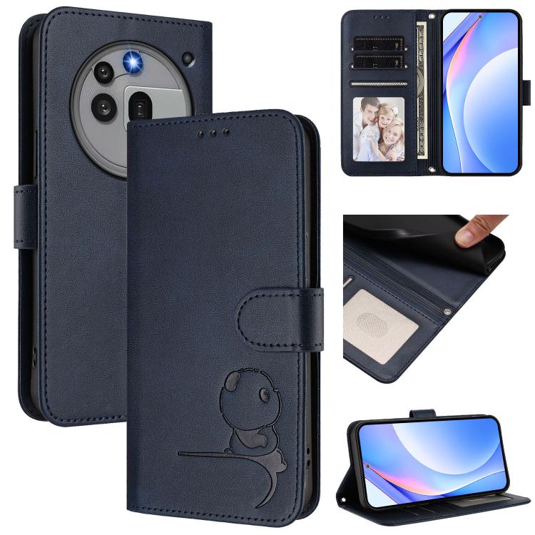 Litter Panda Embossing RFID Leather Phone Case with Lanyard, For Nothing Phone 4a Pro, For Nothing Phone 4a, For Nothing CMF Phone 2 Pro, For Nothing Phone 3a, For Nothing Phone 3a Pro, For Nothing CMF Phone 1, For Nothing Phone 2a