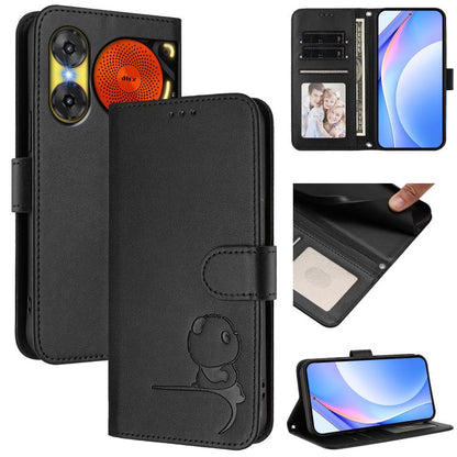 Litter Panda Embossing RFID Leather Phone Case with Lanyard, For ZTE nubia Neo 5 5G, For ZTE nubia Neo 5 GT 5G, For ZTE nubia P7 Pro 5G / Optus X Value 5G, For ZTE nubia P9 Pro 5G / Optus X Pro 2 5G, For ZTE nubia RedMagic 11 Air                       ...