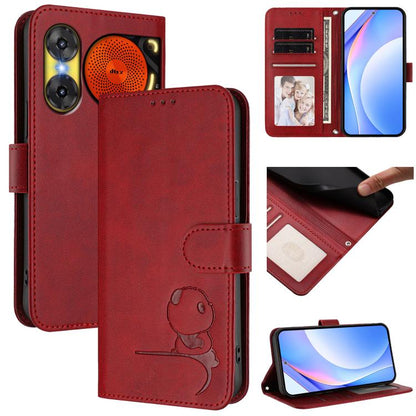 Litter Panda Embossing RFID Leather Phone Case with Lanyard, For ZTE nubia Neo 5 5G, For ZTE nubia Neo 5 GT 5G, For ZTE nubia P7 Pro 5G / Optus X Value 5G, For ZTE nubia P9 Pro 5G / Optus X Pro 2 5G, For ZTE nubia RedMagic 11 Air                       ...