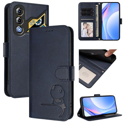 Litter Panda Embossing RFID Leather Phone Case with Lanyard, For ZTE nubia Neo 5 5G, For ZTE nubia Neo 5 GT 5G, For ZTE nubia P7 Pro 5G / Optus X Value 5G, For ZTE nubia P9 Pro 5G / Optus X Pro 2 5G, For ZTE nubia RedMagic 11 Air                       ...