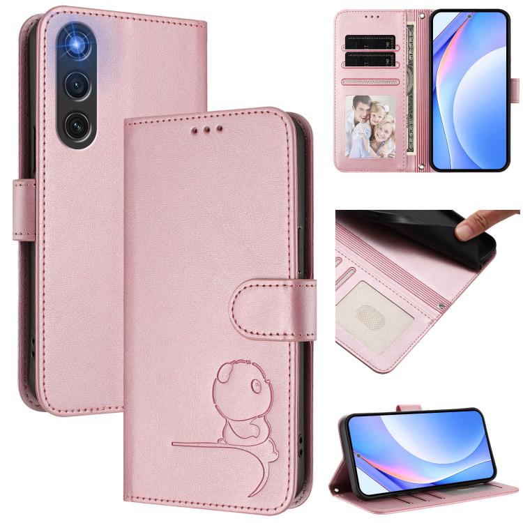 Litter Panda Embossing RFID Leather Phone Case with Lanyard, For ZTE nubia Neo 5 5G, For ZTE nubia Neo 5 GT 5G, For ZTE nubia P7 Pro 5G / Optus X Value 5G, For ZTE nubia P9 Pro 5G / Optus X Pro 2 5G, For ZTE nubia RedMagic 11 Air                       ...