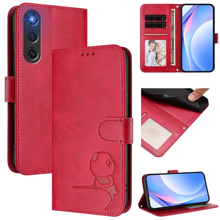 Litter Panda Embossing RFID Leather Phone Case with Lanyard, For ZTE nubia Neo 5 5G, For ZTE nubia Neo 5 GT 5G, For ZTE nubia P7 Pro 5G / Optus X Value 5G, For ZTE nubia P9 Pro 5G / Optus X Pro 2 5G, For ZTE nubia RedMagic 11 Air                       ...