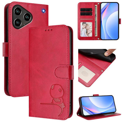 Litter Panda Embossing RFID Leather Phone Case with Lanyard, For ZTE nubia Neo 5 5G, For ZTE nubia Neo 5 GT 5G, For ZTE nubia P7 Pro 5G / Optus X Value 5G, For ZTE nubia P9 Pro 5G / Optus X Pro 2 5G, For ZTE nubia RedMagic 11 Air                       ...