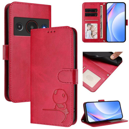 Litter Panda Embossing RFID Leather Phone Case with Lanyard, For ZTE nubia Neo 5 5G, For ZTE nubia Neo 5 GT 5G, For ZTE nubia P7 Pro 5G / Optus X Value 5G, For ZTE nubia P9 Pro 5G / Optus X Pro 2 5G, For ZTE nubia RedMagic 11 Air                       ...