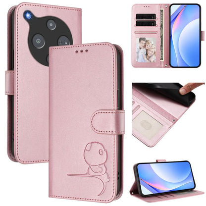 Litter Panda Embossing RFID Leather Phone Case with Lanyard, For ZTE nubia Neo 5 5G, For ZTE nubia Neo 5 GT 5G, For ZTE nubia P7 Pro 5G / Optus X Value 5G, For ZTE nubia P9 Pro 5G / Optus X Pro 2 5G, For ZTE nubia RedMagic 11 Air                       ...