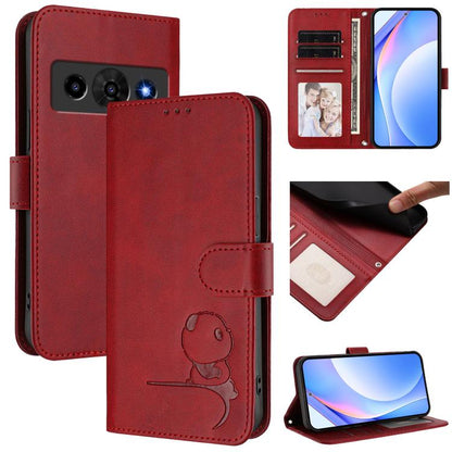 Litter Panda Embossing RFID Leather Phone Case with Lanyard, For ZTE nubia Neo 5 5G, For ZTE nubia Neo 5 GT 5G, For ZTE nubia P7 Pro 5G / Optus X Value 5G, For ZTE nubia P9 Pro 5G / Optus X Pro 2 5G, For ZTE nubia RedMagic 11 Air                       ...