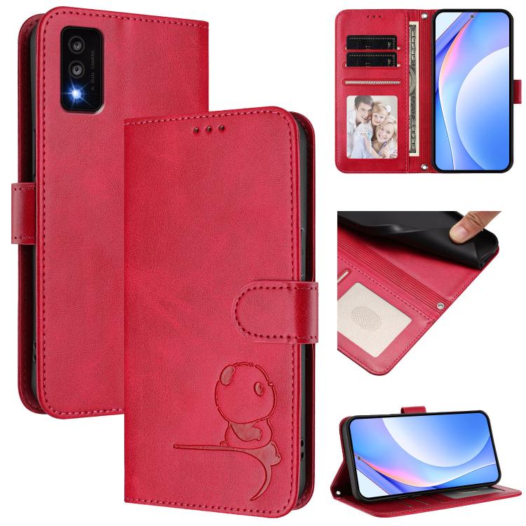 Litter Panda Embossing RFID Leather Phone Case with Lanyard, For TCL 50 XL / 50 XL NxtPaper 5G, For TCL 201, For TCL 50 XE, For TCL 50 SE / 40 NxtPaper 4G, For TCL 501 / Vodafone Smart M25, For TCL 505, For TCL 502, For TCL 40 SE                       ...