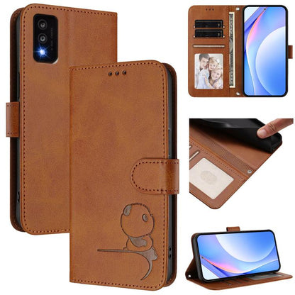 Litter Panda Embossing RFID Leather Phone Case with Lanyard, For TCL 50 XL / 50 XL NxtPaper 5G, For TCL 201, For TCL 50 XE, For TCL 50 SE / 40 NxtPaper 4G, For TCL 501 / Vodafone Smart M25, For TCL 505, For TCL 502, For TCL 40 SE                       ...