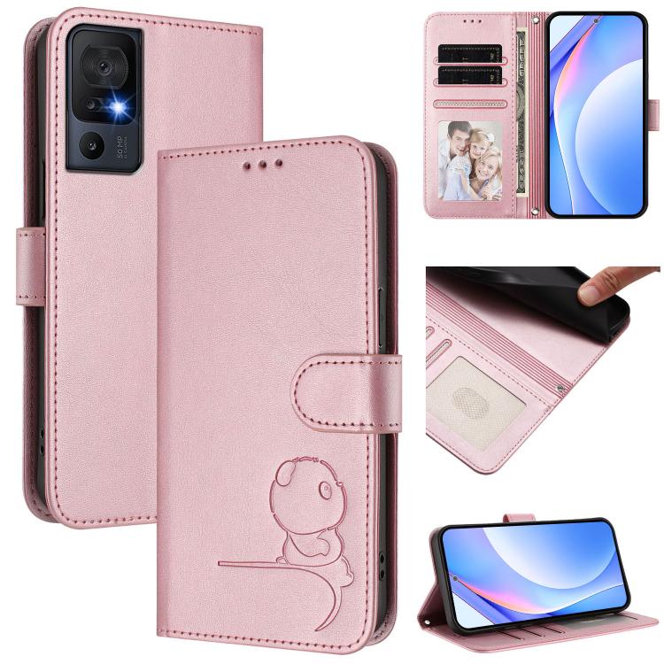 Litter Panda Embossing RFID Leather Phone Case with Lanyard, For TCL 50 XL / 50 XL NxtPaper 5G, For TCL 201, For TCL 50 XE, For TCL 50 SE / 40 NxtPaper 4G, For TCL 501 / Vodafone Smart M25, For TCL 505, For TCL 502, For TCL 40 SE                       ...