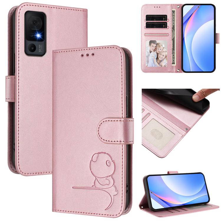 Litter Panda Embossing RFID Leather Phone Case with Lanyard, For TCL K70 Power 4G / K70 4G, For TCL Nxtpaper 70 Pro 5G, For TCL K32 / K33 5G, For TCL 60 SE NxtPaper, For TCL 30 Z / 30 LE T602DL, For TCL 40 XL / 40 T T608DL                              ...