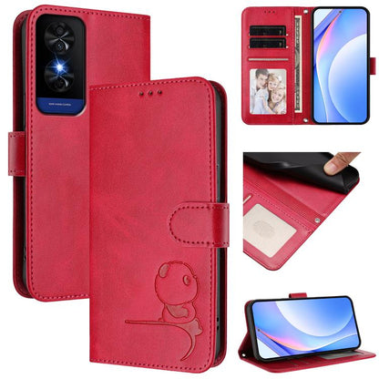 Litter Panda Embossing RFID Leather Phone Case with Lanyard, For TCL K70 Power 4G / K70 4G, For TCL Nxtpaper 70 Pro 5G, For TCL K32 / K33 5G, For TCL 60 SE NxtPaper, For TCL 30 Z / 30 LE T602DL, For TCL 40 XL / 40 T T608DL                              ...
