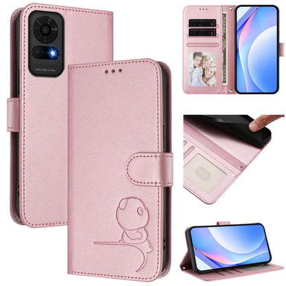 Litter Panda Embossing RFID Leather Phone Case with Lanyard, For TCL K70 Power 4G / K70 4G, For TCL Nxtpaper 70 Pro 5G, For TCL K32 / K33 5G, For TCL 60 SE NxtPaper, For TCL 30 Z / 30 LE T602DL, For TCL 40 XL / 40 T T608DL                              ...