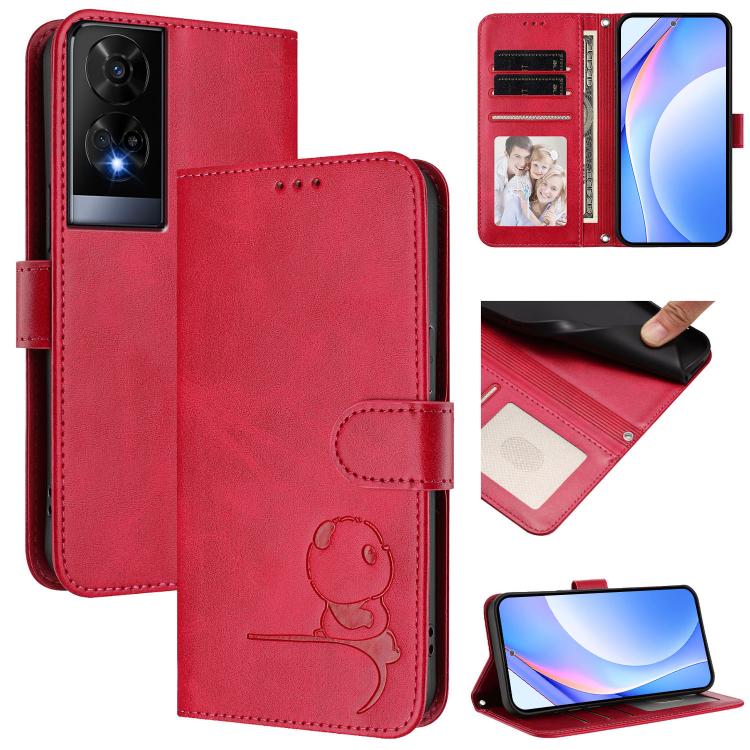 Litter Panda Embossing RFID Leather Phone Case with Lanyard, For TCL 50 XL / 50 XL NxtPaper 5G, For TCL 201, For TCL 50 XE, For TCL 50 SE / 40 NxtPaper 4G, For TCL 501 / Vodafone Smart M25, For TCL 505, For TCL 502, For TCL 40 SE                       ...