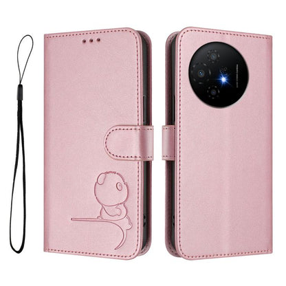 Litter Panda Embossing RFID Leather Phone Case with Lanyard, For TCL 50 XL / 50 XL NxtPaper 5G, For TCL 201, For TCL 50 XE, For TCL 50 SE / 40 NxtPaper 4G, For TCL 501 / Vodafone Smart M25, For TCL 505, For TCL 502, For TCL 40 SE                       ...