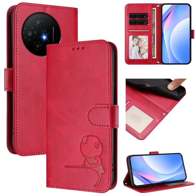 Litter Panda Embossing RFID Leather Phone Case with Lanyard, For TCL 50 XL / 50 XL NxtPaper 5G, For TCL 201, For TCL 50 XE, For TCL 50 SE / 40 NxtPaper 4G, For TCL 501 / Vodafone Smart M25, For TCL 505, For TCL 502, For TCL 40 SE                       ...